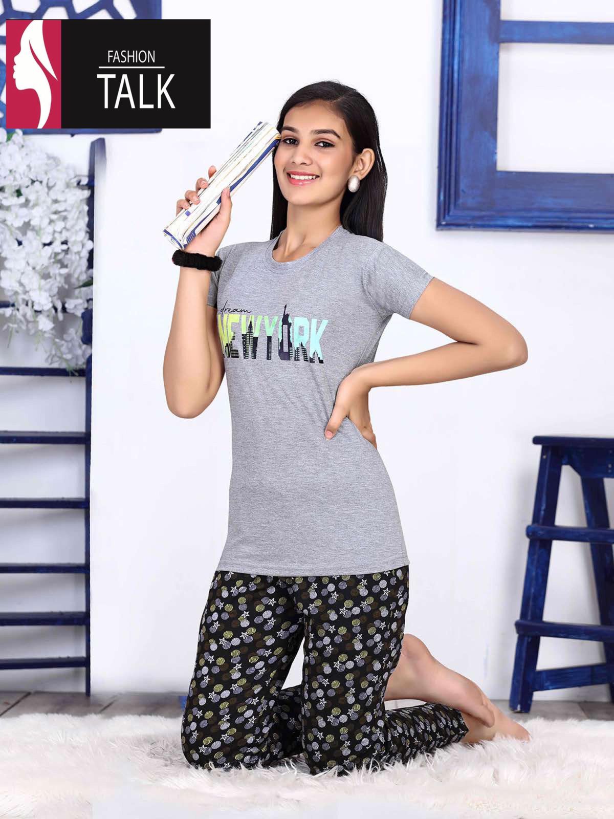 Ft Juliet 2489 Night Wear Hosiery Cotton Printed Nightdress Collection